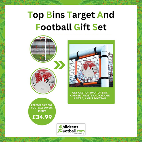 ChildrensFootball.com Top Bins Target And Football Gift Set