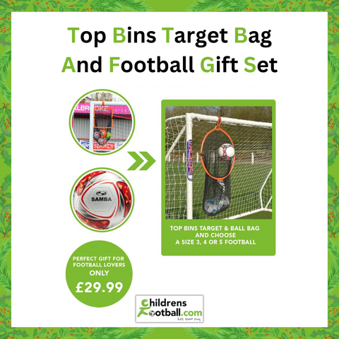 ChildrensFootball.com Top Bins Target Bag And Football Gift Set