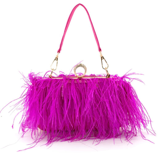 Feather Evening Bag