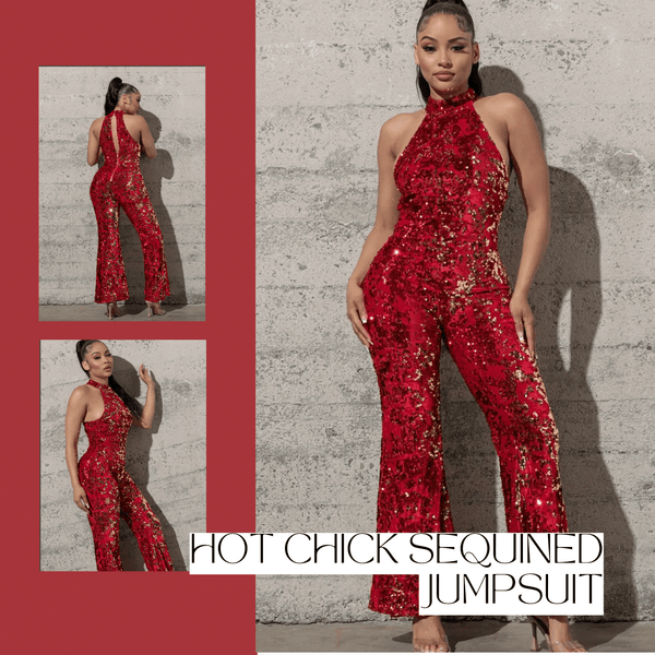 Hot Chick Sequined Jumpsuit