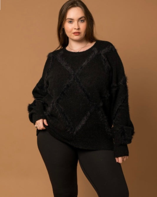 Plus Fuzzy Detail Sweater