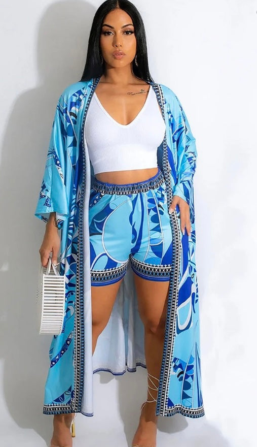 Resort Ready Kimono Short Set