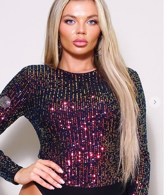 Mona Sequin Bodysuit