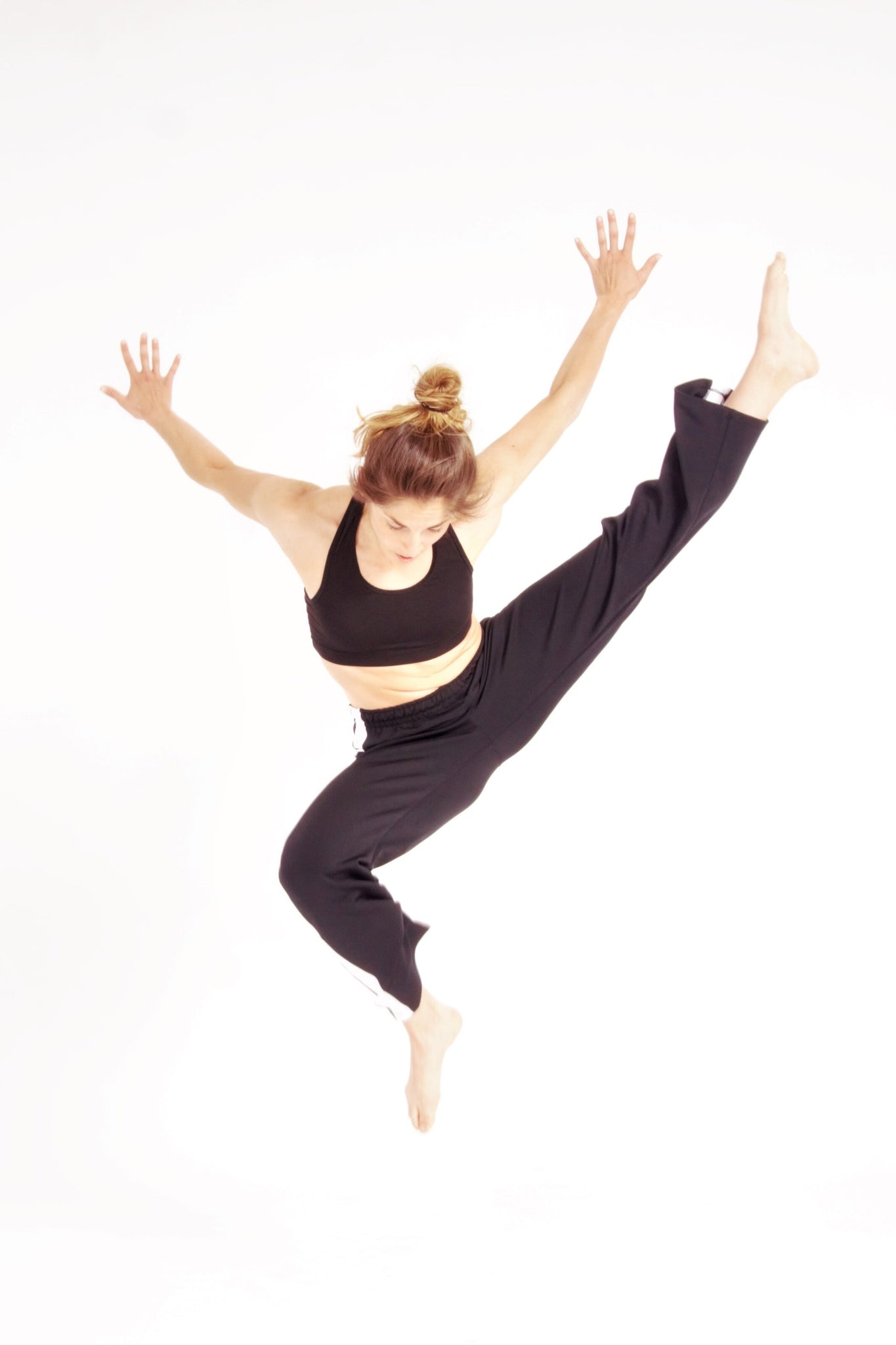 Flying Contemporary Dance Pants - Black & White / EMotionBodiesBrand E Motion Bodies Brand