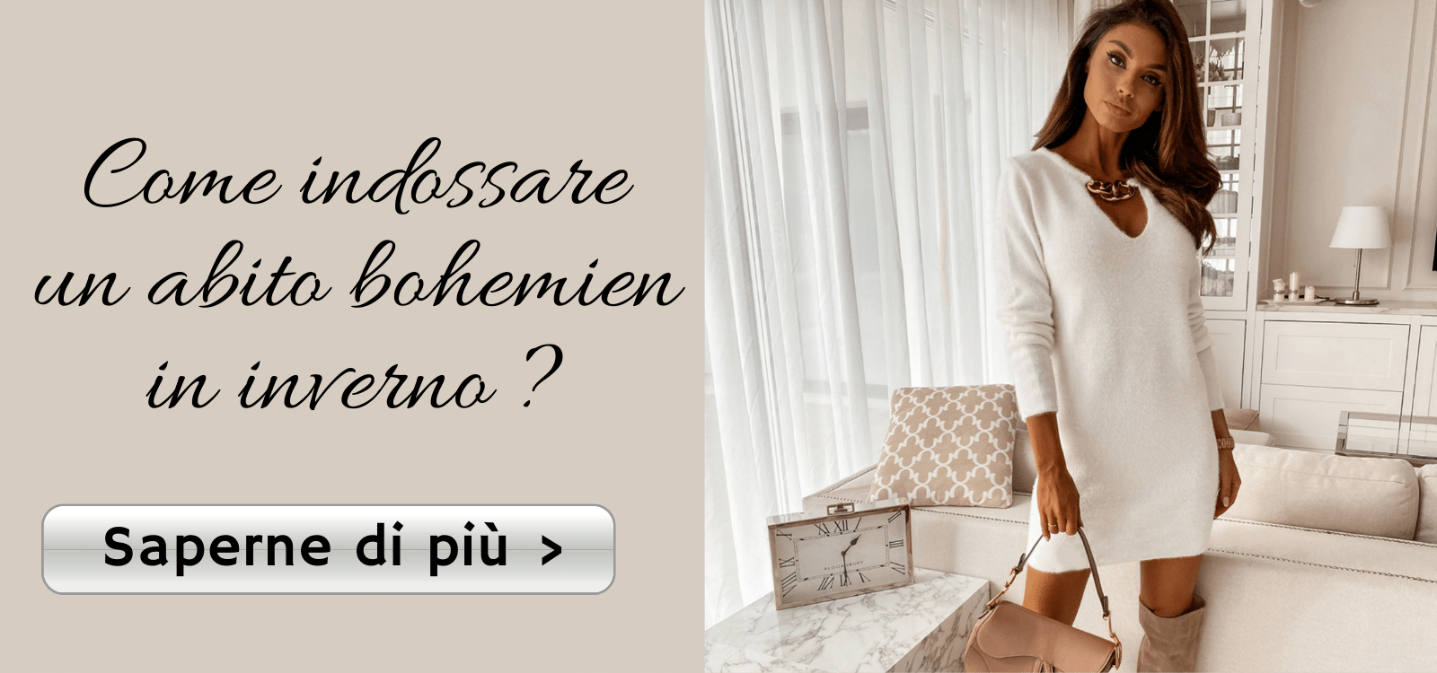 Come indossare un abito bohemien in inverno