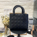 Load image into Gallery viewer, Christian Dior Mini Lady Dior Bag &quot;So Black&quot;
