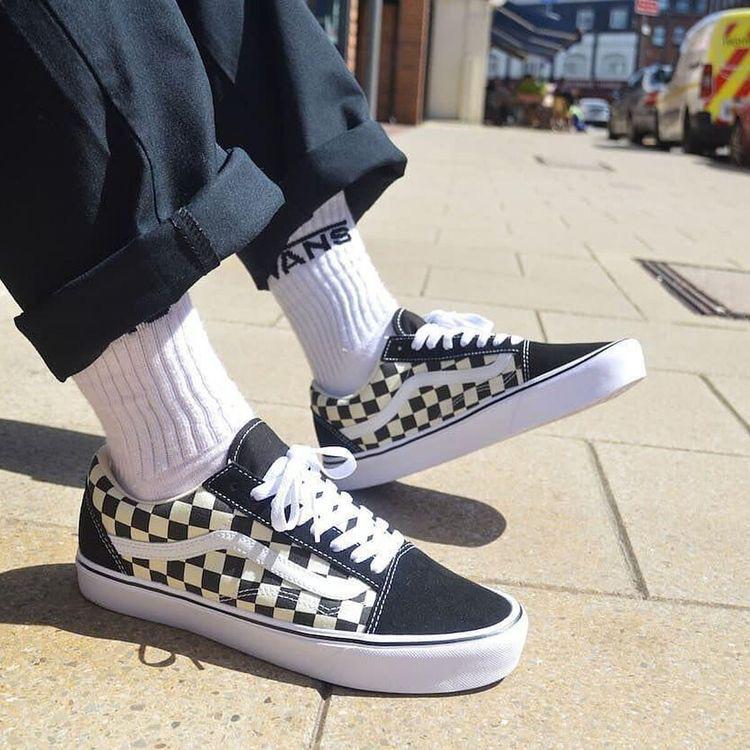 planer lys s Dag Vans Old Skool Black White Checkered Skate Shoes
