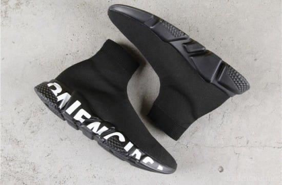 balenciaga speed trainer graffiti black