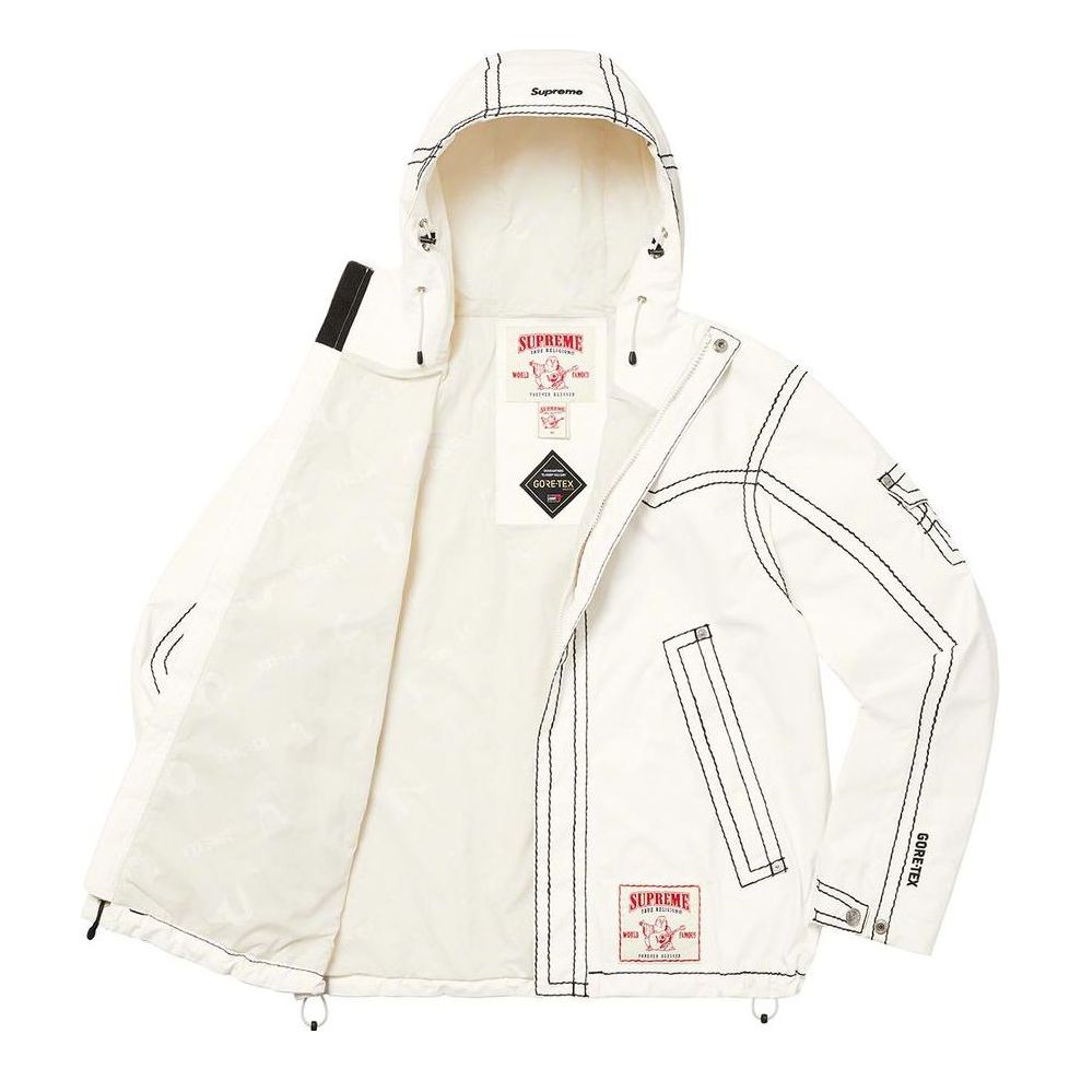 Supreme X True Religion Gore-tex Shell Jacket 'white Black'