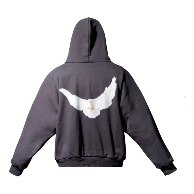 Yeezy Gap Engineered By Balenciaga Ss22 Dove Shrunken Hoodie 'black' In Gray