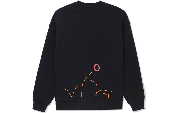Li-ning X Disney Crossover Series Cartoon Alphabet Printing Pullover 'black'
