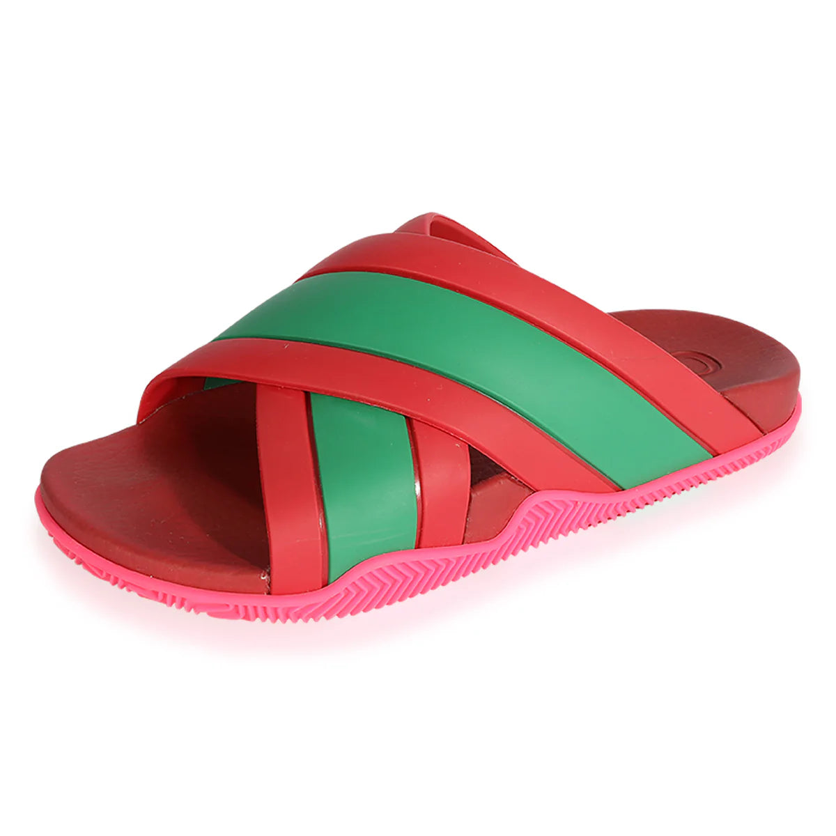 Gucci (wmns)  Web Stripe Slide Sandals 'coral'