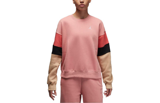 WMNS Air Jordan Brooklyn Fleece Crewneck Sweatshirt Pink FB5174 618