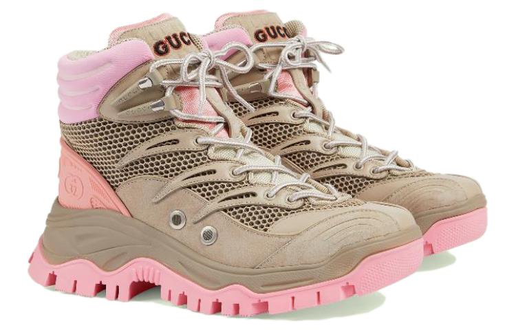 Gucci (wmns)  Lace-up Ankle Boot 'beige Pink'