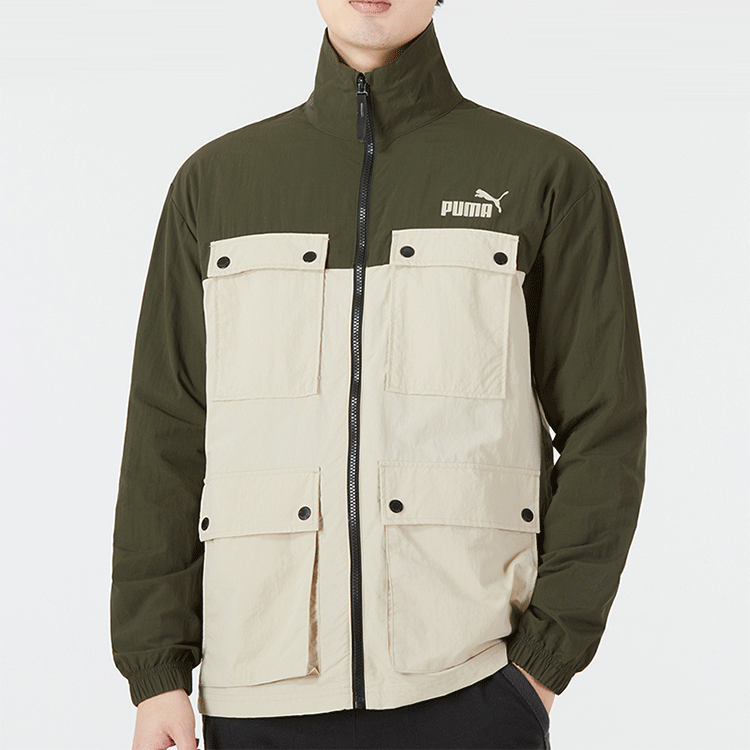 Puma Windbreaker Jacket 'green' In Multi