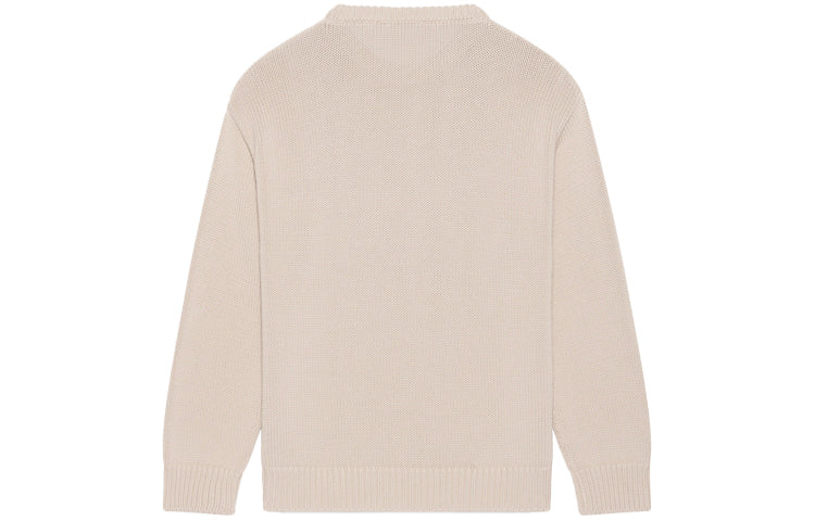 Balenciaga Bb Laurel Crown Logo Crewneck Knitted Sweater 'beige' In Neutral