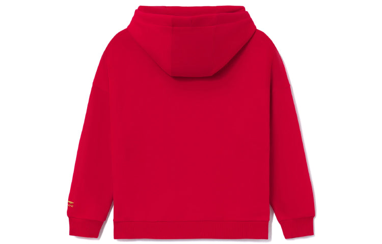 Li-ning (wmns) Rijindoujin Embroidered Logo Hoodie 'red'