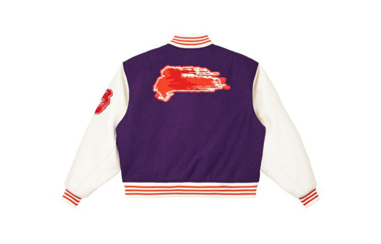 Adidas Originals Adidas Y-3 Letterman Jacket 'purple' In Blue