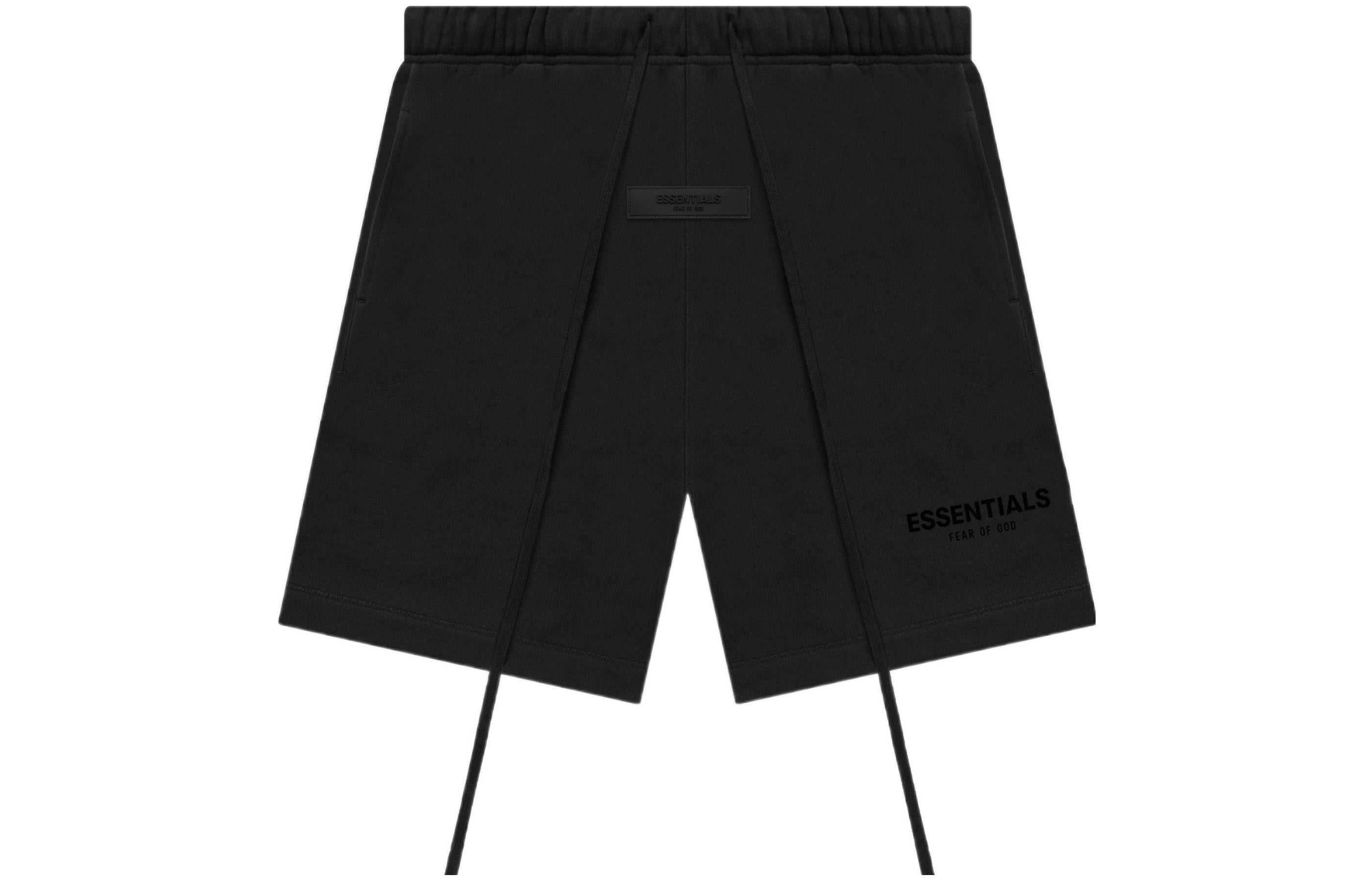 Essentials Fear Of God  Ss22 Sweatshorts 'stretch Limo' In Black