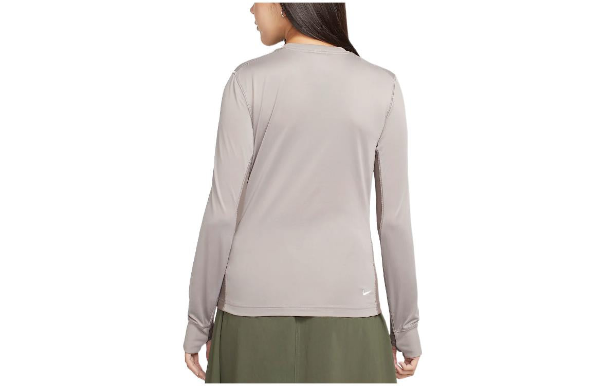 Nike (wmns)  Acg Dri-fit Adv Goat Rocks Long Sleeve T-shirt Asia Sizing 'grey' In Gray