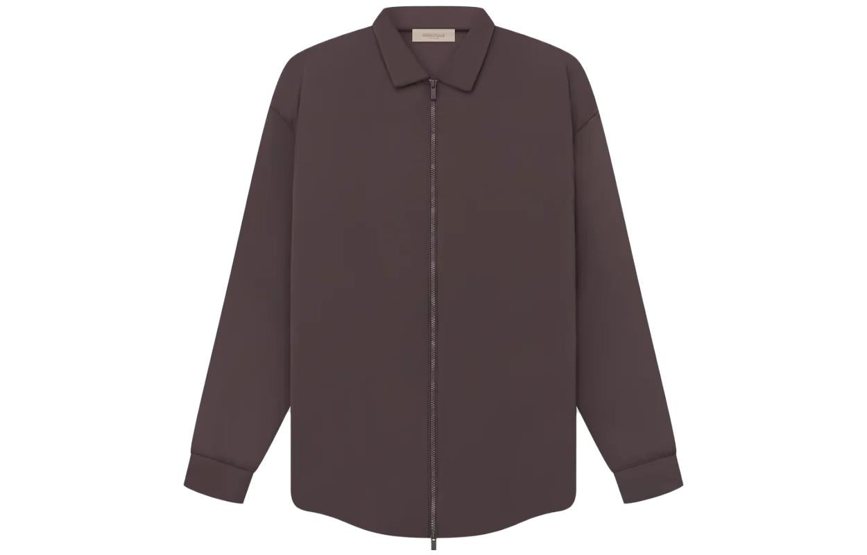 Essentials Fear Of God  Ss23 Filled Nylon Jacket 'plum' In Brown
