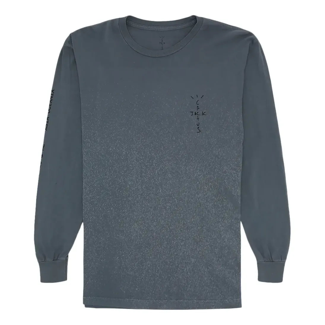Travis Scott Back Bling L/s Tee 'washed Grey' In Gray