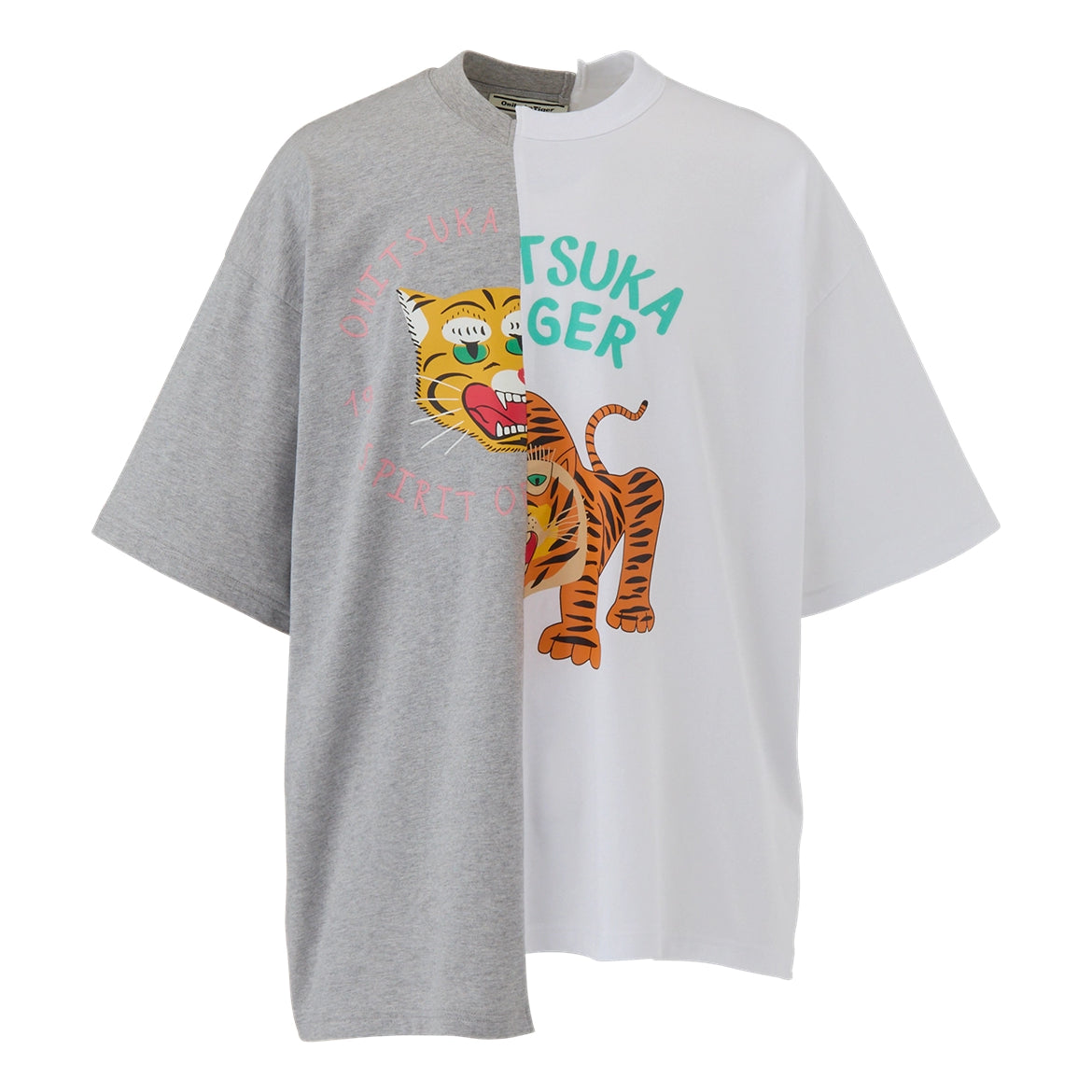 Onitsuka Tiger Graphic T-shirt 'white Grey' In Gray