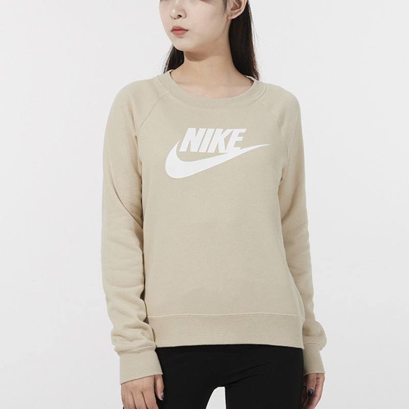 Nike (wmns) Sportswear Essential Long Sleeve T-shirt 'beige' In Brown