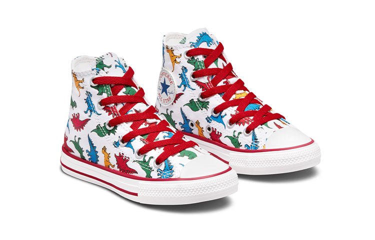 Converse (ps)  Chuck Taylor All Star Dinosaurs High Top 'white Red'