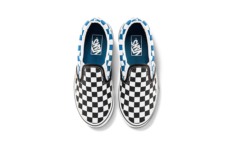 Vans Classic Slip-on Kids Blue/white/black Checkboard