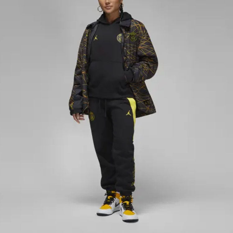Air Jordan (wmns)  X Paris Saint-germain Hoodie (asia Sizing) 'black Tour Yellow'