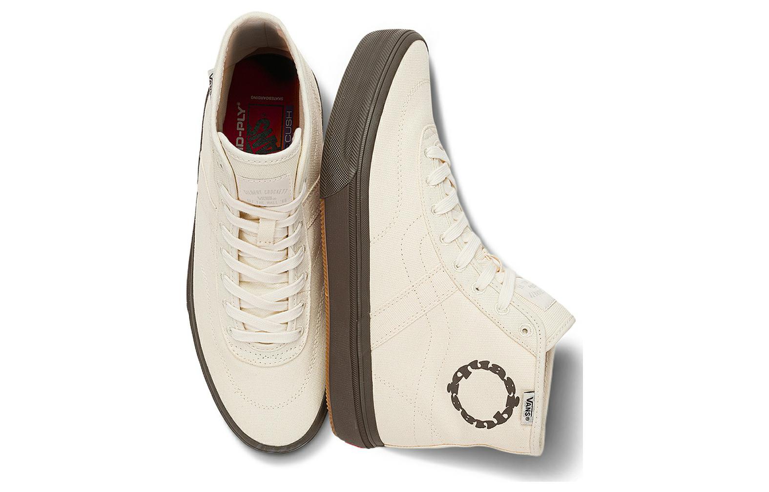 Vans X Quasi Skateboards X Gilbert "crockett High Decon Sneakers In Pink
