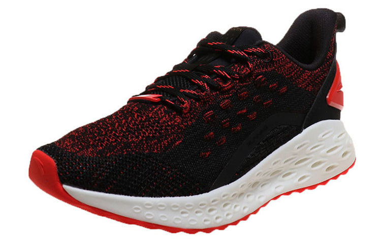Anta (wmns) Running Series Sneakers 'black With Red Mesh'