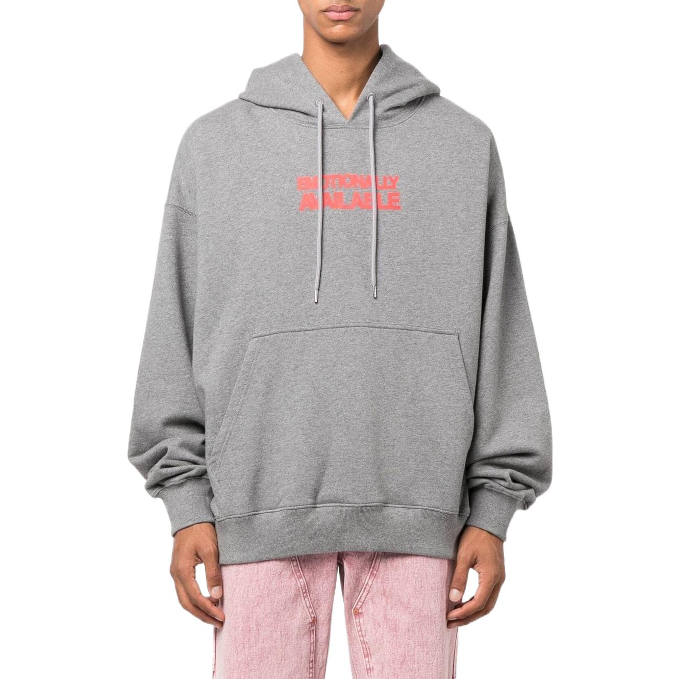 Off-white Arrows-motif Drawstring Hoodie In Gray