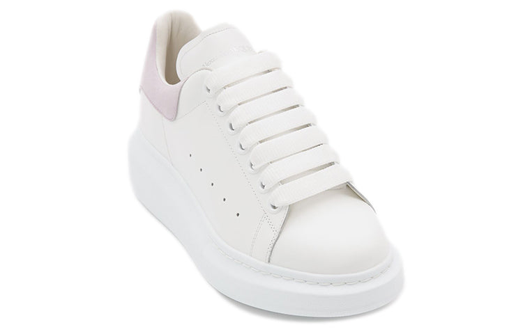 Alexander Mcqueen Oversized Leather Sneakers With Chunky Sole And Logo Detail