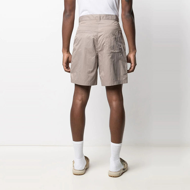 Heron Preston Ss21 Spray Cotton Shorts 'khaki' In Gray