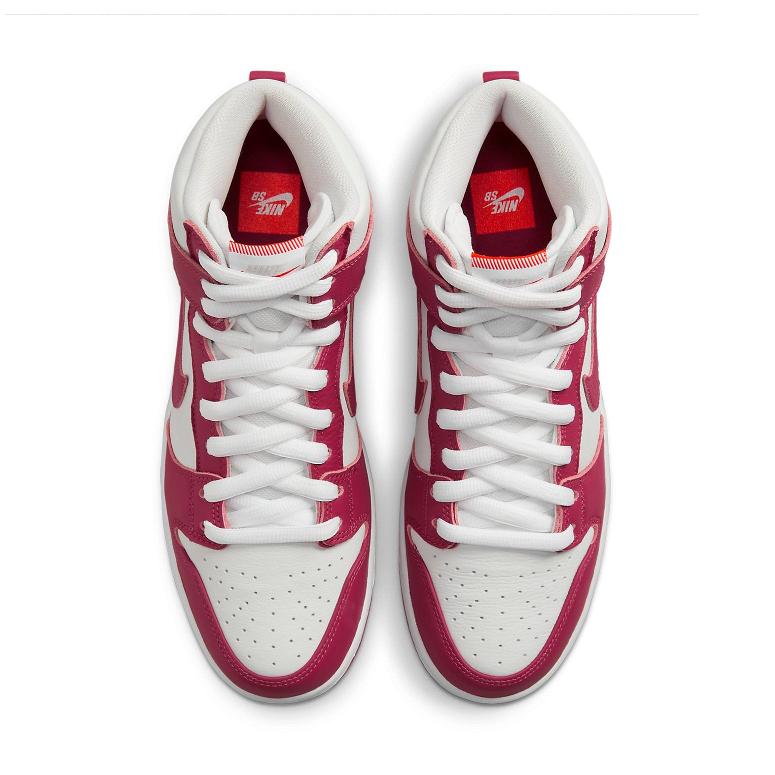 Nike Sb Dunk High "sweet Beet" Sneakers In White