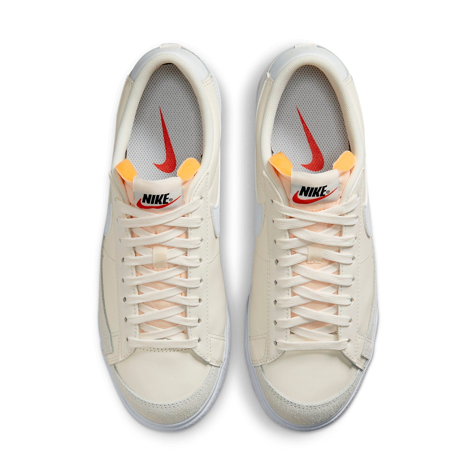 Nike (wmns) Blazer Low Platform Classic Casual Skateboarding Shoes Yellow White