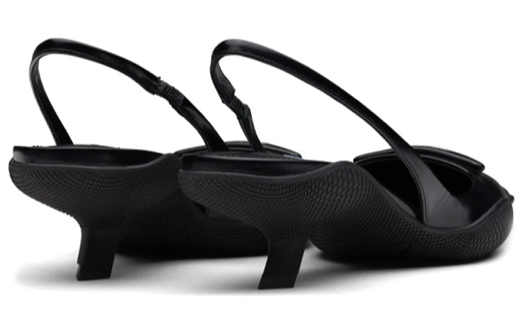 Prada (wmns) 30mm Sling-back Pumps Brushed Leather 'black'