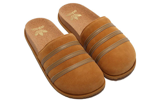 【Adidas】ADIMULE LEA SLIDES Adidas Adimule Lea Tan Slides Men's 5 | eBay