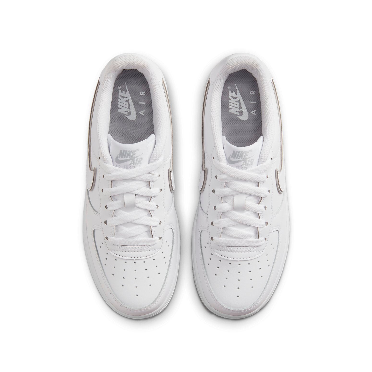 Nike (gs)  Air Force 1 'white Wolf Grey Sole'