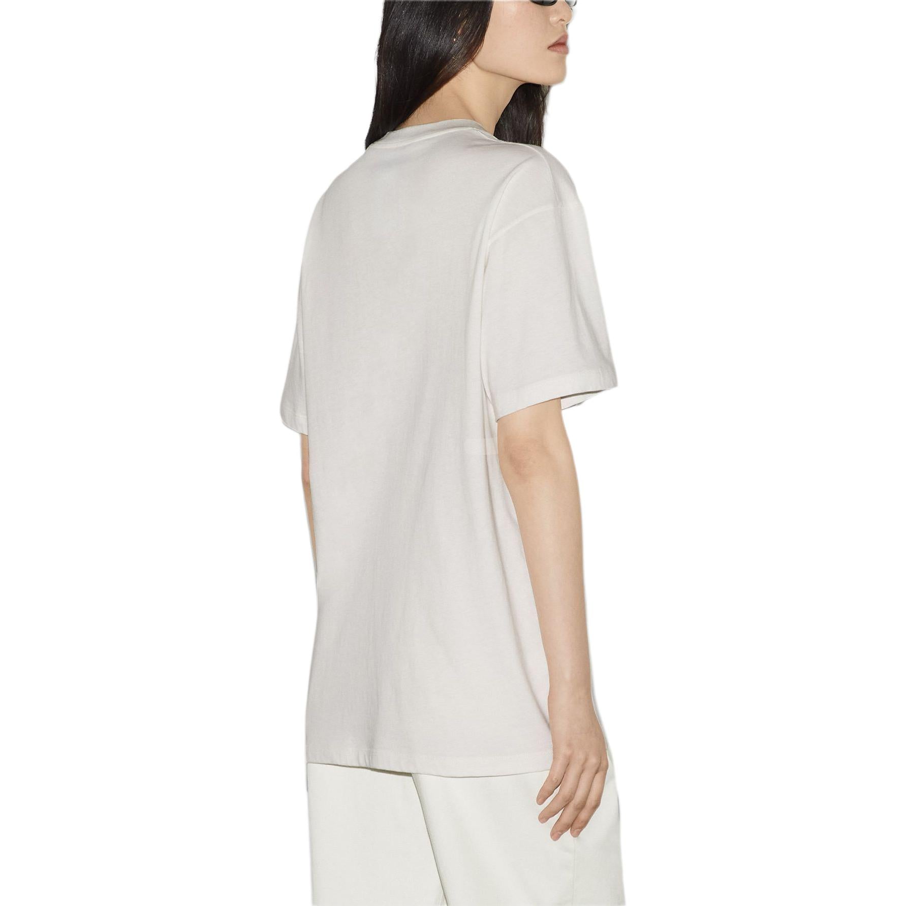 Gucci Printed T-shirt With Round Neck In White