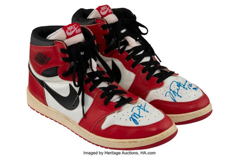 Game-Worn and Twice-Signed Air Jordan 1 - $615,000 (2021)