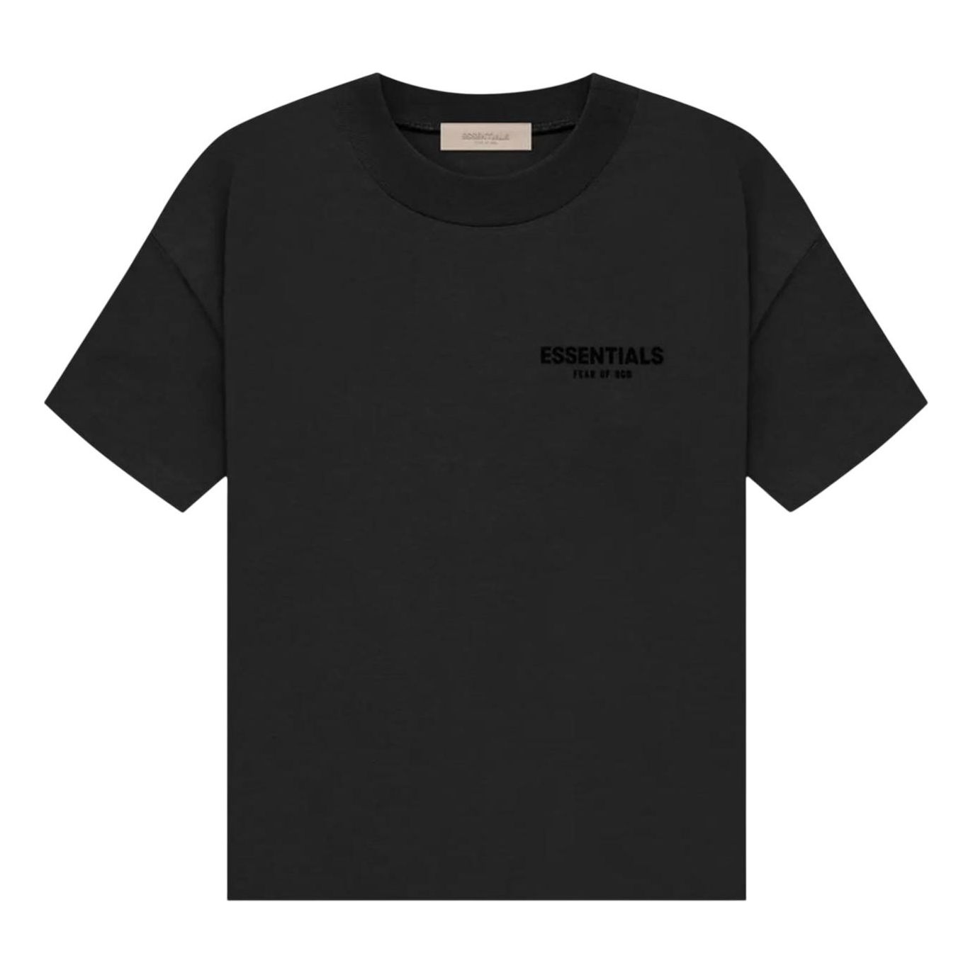 Essentials Fear Of God  Ss22 Logo Tee 'stretch Limo' In Black