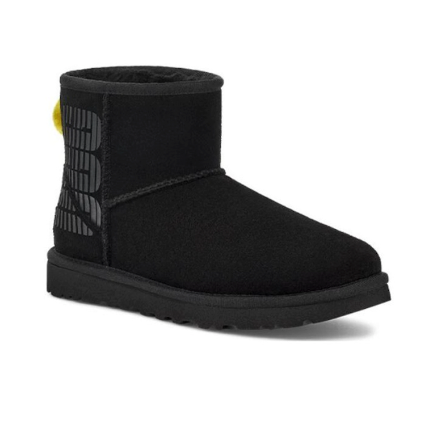 Ugg (wmns)  Classic Mini Side Logo 'black Neon Green'