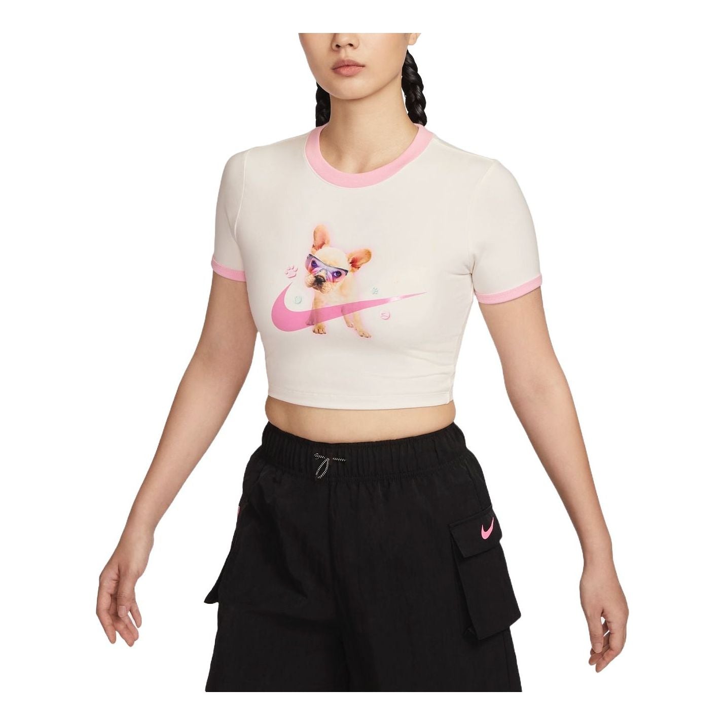 Nike (wmns)  Sportswear Slim Cropped T-shirt Asia Sizing 'sail' In Neutral