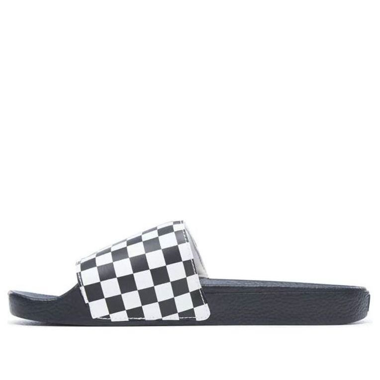 Vans Checkerboard-print Open-toe Sandals In Black