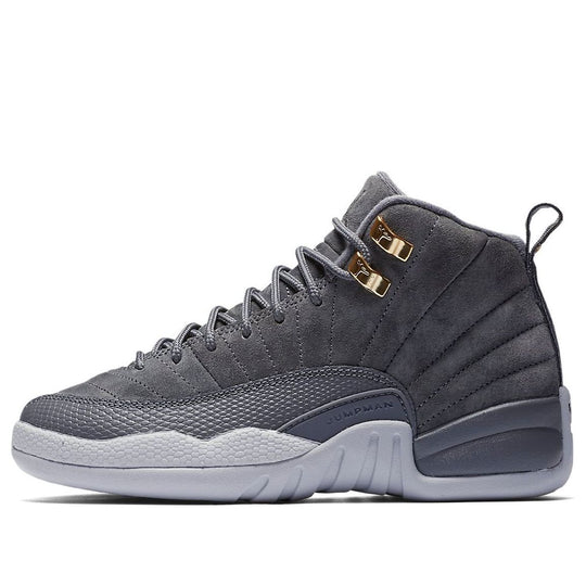 (GS) Air Jordan 12 Retro 'Dark Grey' 153265-005 Big Kids Basketball Shoes  -  KICKS CREW