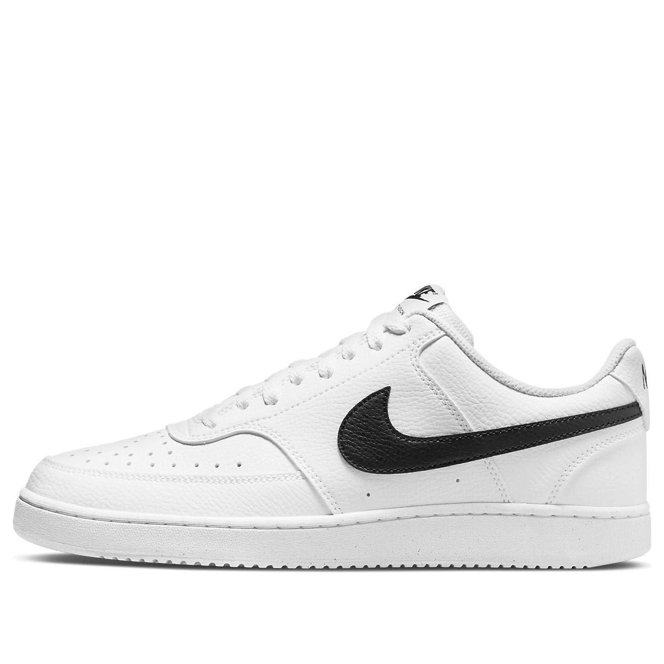 Nike Court Vision Low Next Sneakers In Triple White And Black In White