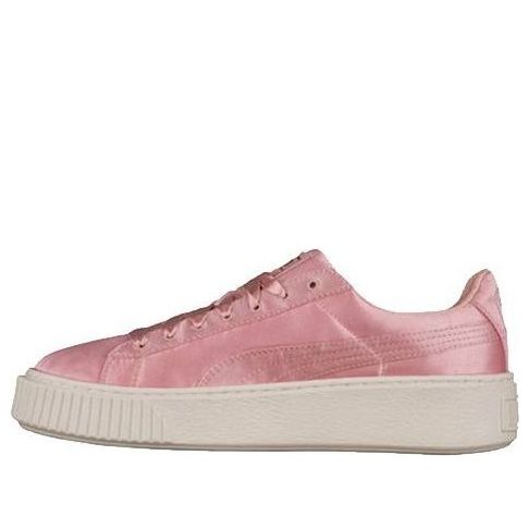 Puma (wmns) Basket Platform Satin Pink Lace Up 'pink'